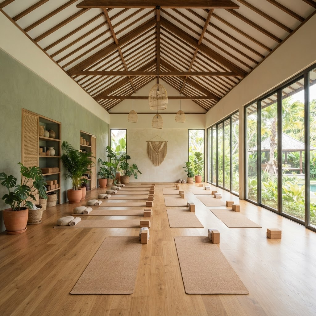 The main training hall at Repset during a group class